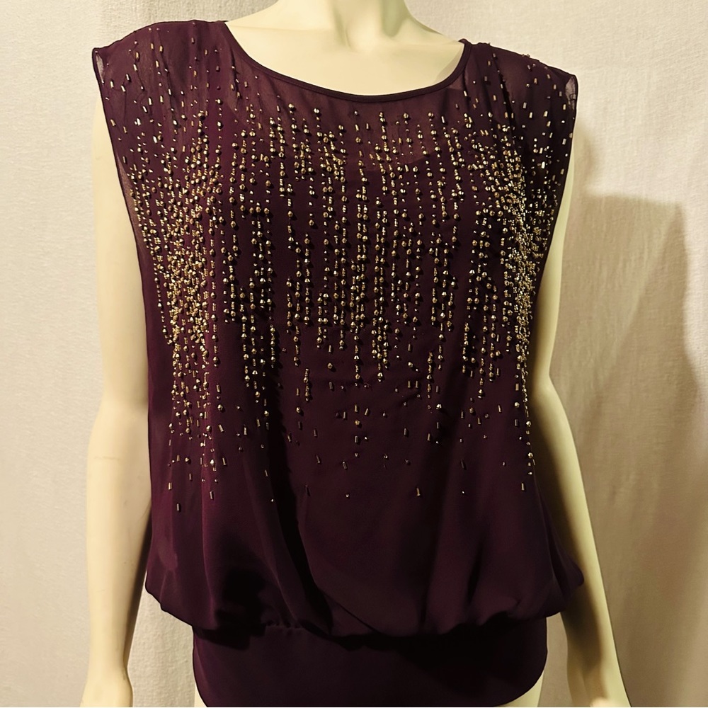 Cache Size M Top - Adorned With Gold Beading! - image 1